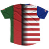 American Flag And Afghanistan Flag Combination Soccer Jersey Made In USA