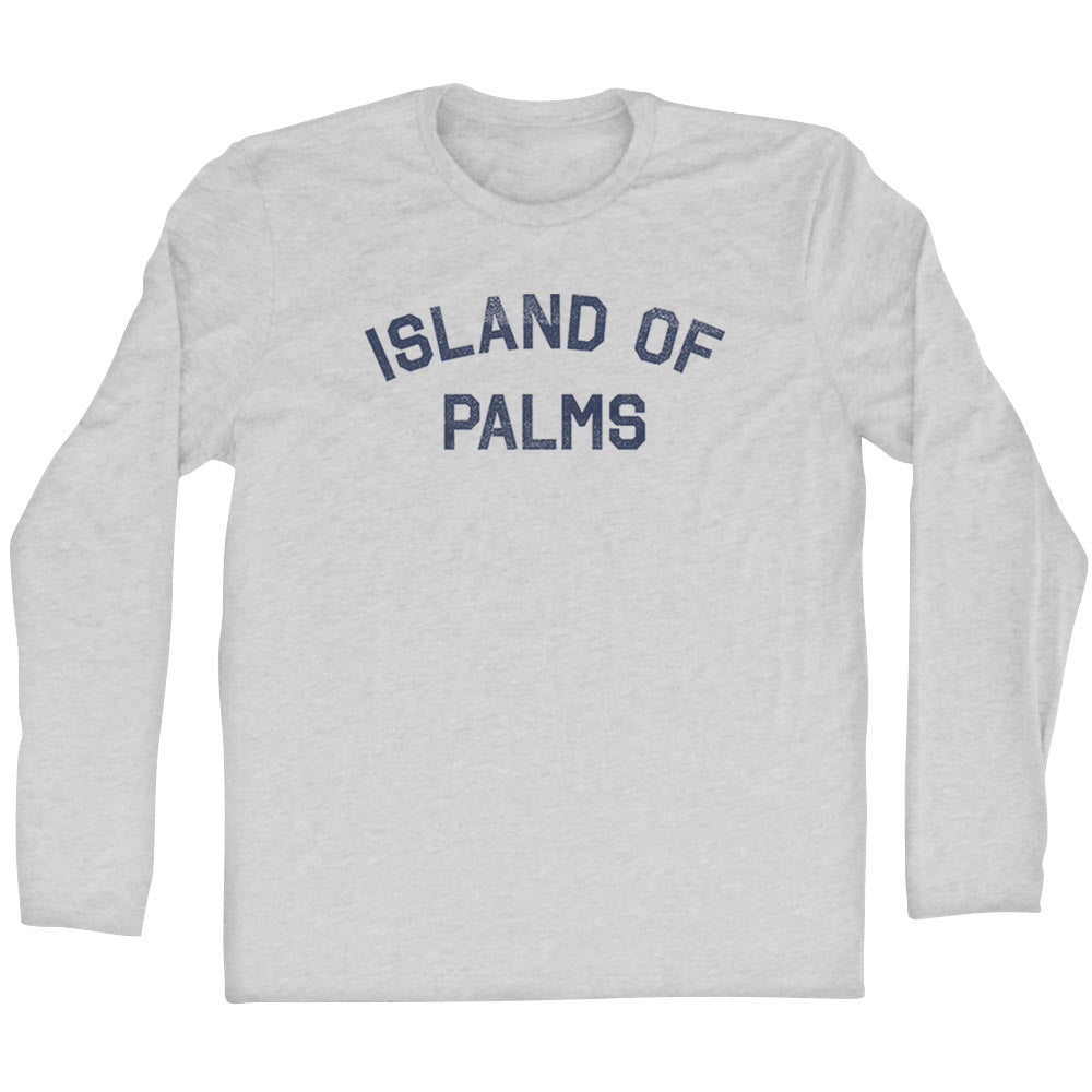 Island Of Palms Adult Cotton Long Sleeve T-shirt by Tribe Lacrosse