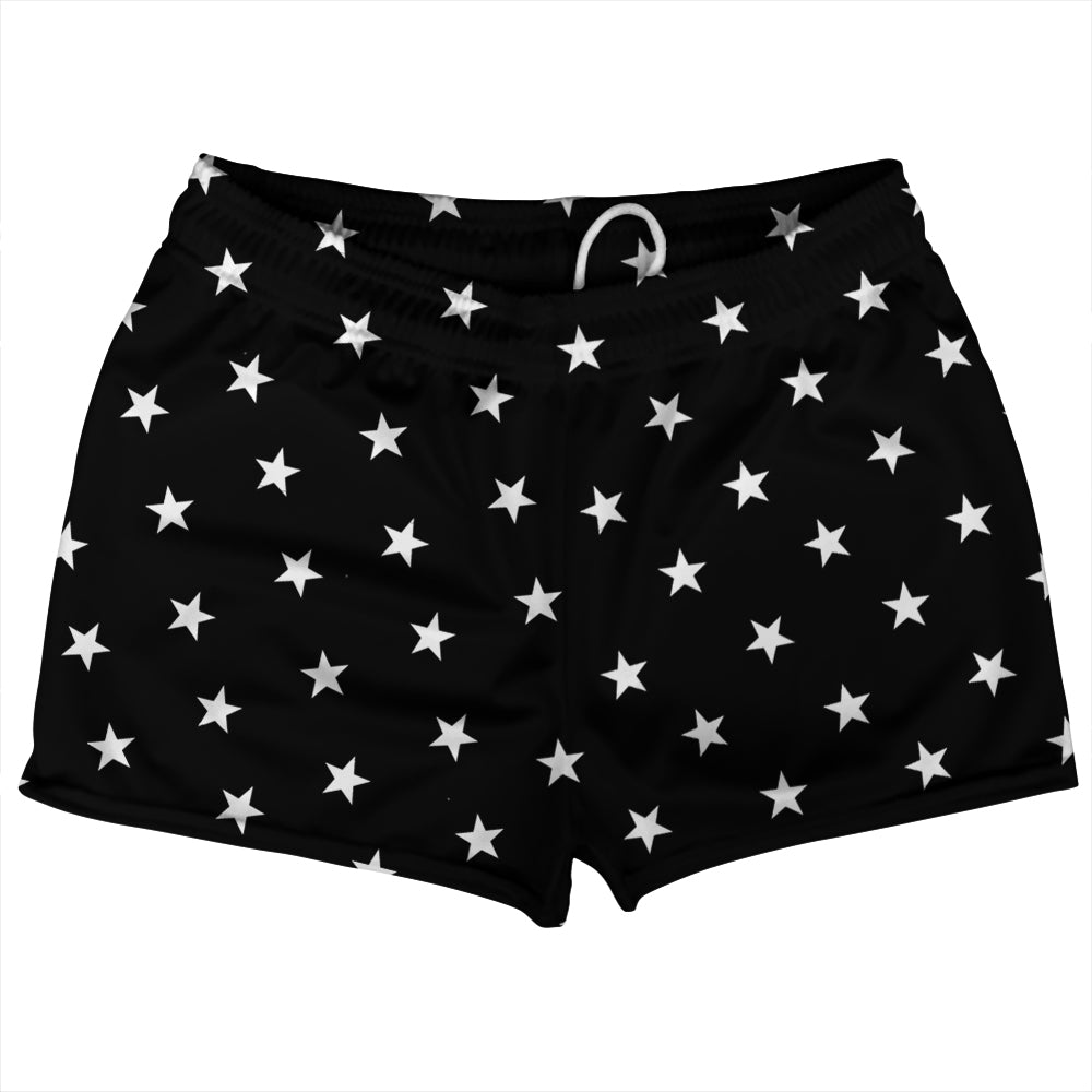 Stars Shorty Short Gym Shorts 2.5" Inseam Made In USA by Tribe Lacrosse