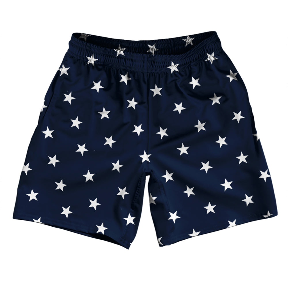Stars Athletic Running Fitness Exercise Shorts 7" Inseam Shorts Made In USA by Tribe Lacrosse