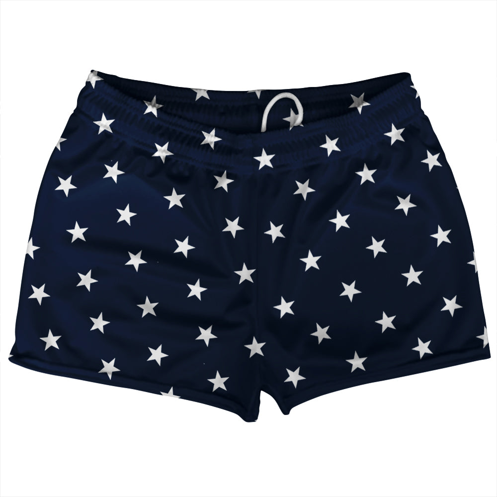 Stars Shorty Short Gym Shorts 2.5" Inseam Made In USA by Tribe Lacrosse