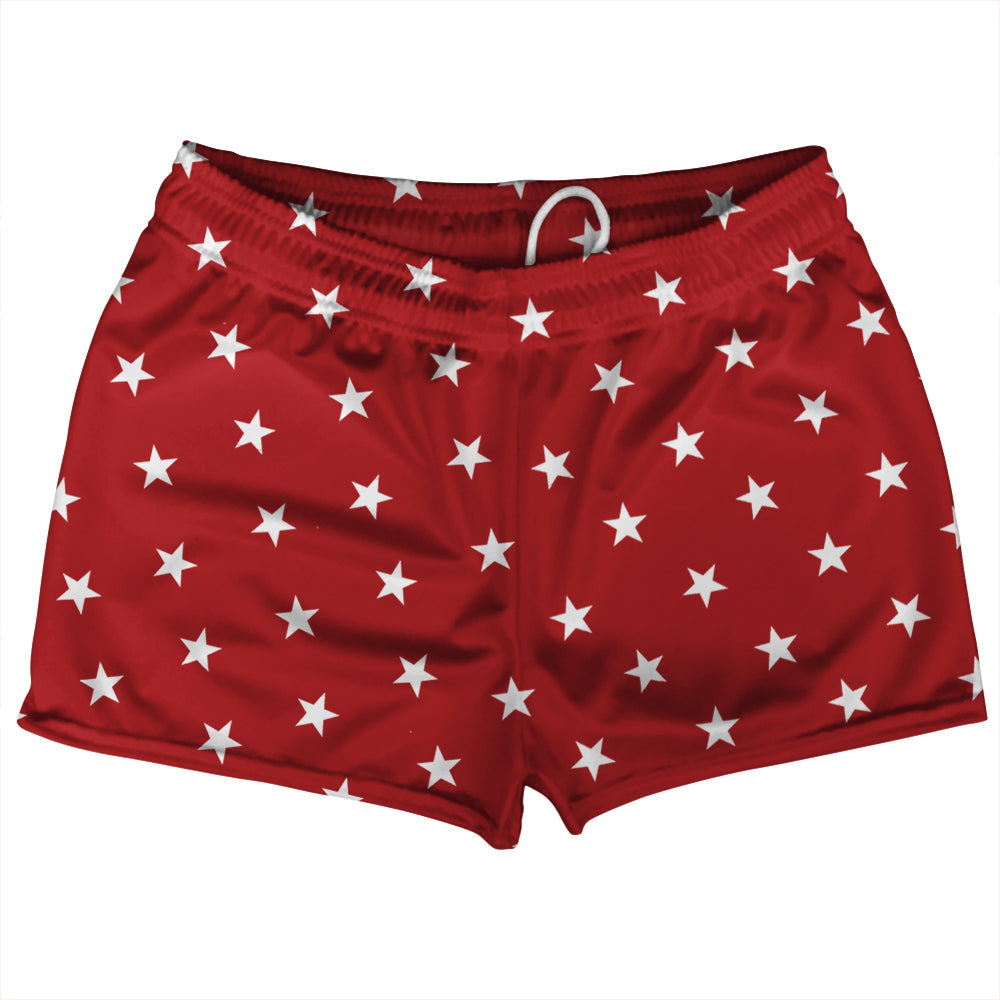 Stars Shorty Short Gym Shorts 2.5" Inseam Made In USA by Tribe Lacrosse