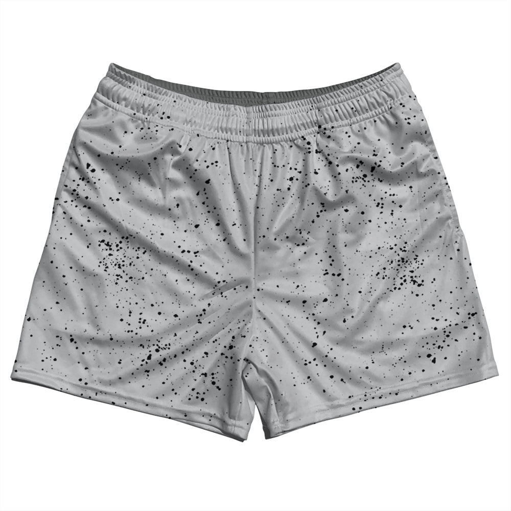 Super Fly Pattern Black and Grey Medium Rugby Shorts Made In USA by Tribe Lacrosse
