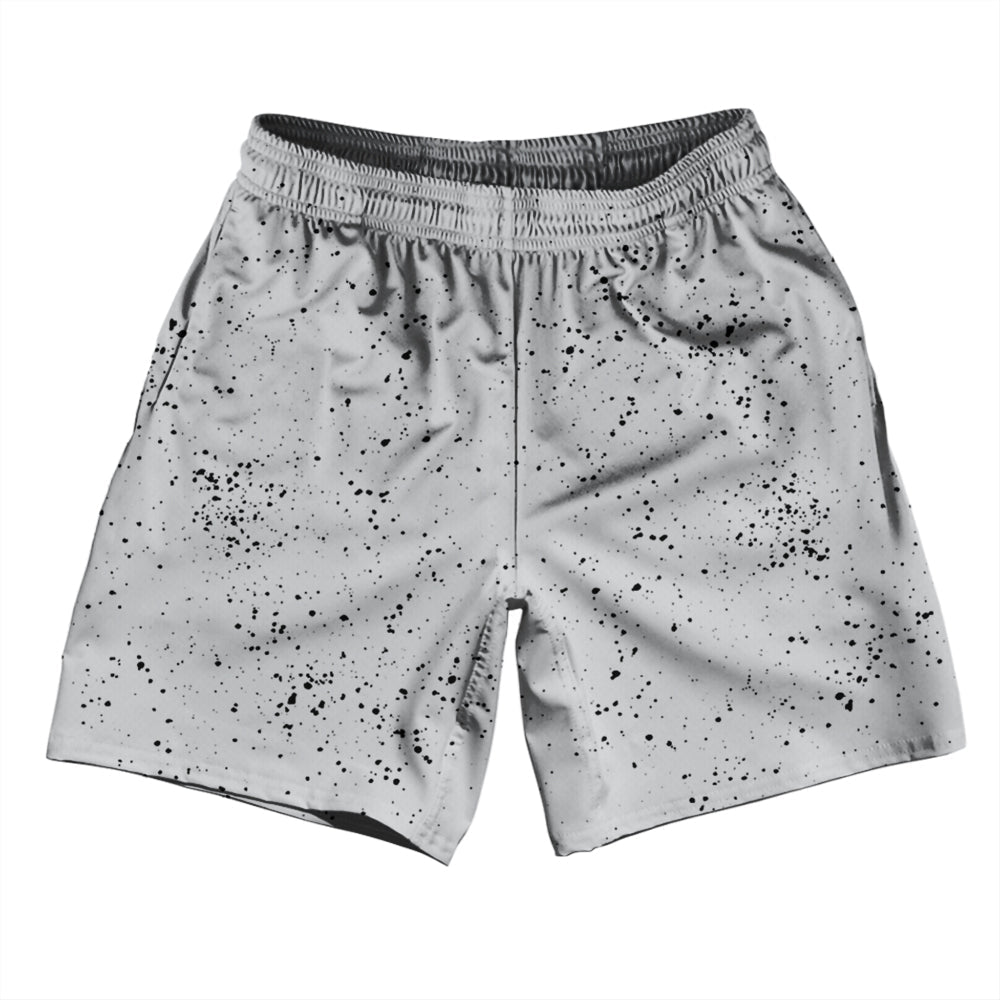 Super Fly Pattern Black and Grey Medium Soccer Shorts Made In USA by Tribe Lacrosse