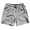Super Fly Pattern Black and Grey Medium Swim Shorts 7" Made in USA by Tribe Lacrosse