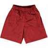 Super Fly Pattern Black and Red Dark Basketball Practice Shorts Made In USA by Tribe Lacrosse