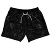 Super Fly Pattern Black and White 5" Swim Shorts Made in USA by Tribe Lacrosse