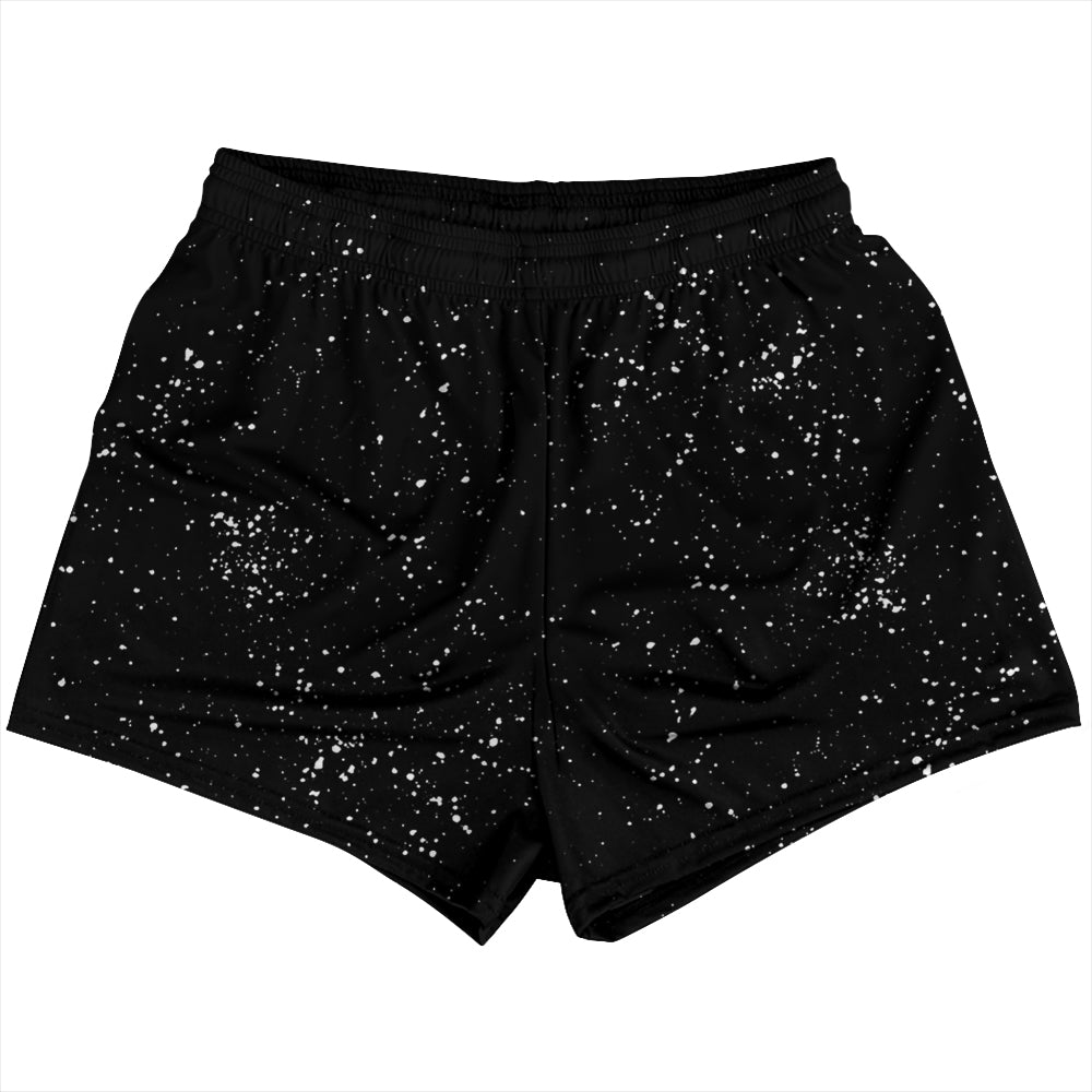 Super Fly Pattern Black and White Womens & Girls Sport Shorts End Made In USA by Tribe Lacrosse