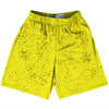 Super Fly Pattern Black and Yellow Lacrosse Shorts Made In USA by Tribe Lacrosse