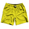 Super Fly Pattern Black and Yellow Swim Shorts 7" Made in USA by Tribe Lacrosse