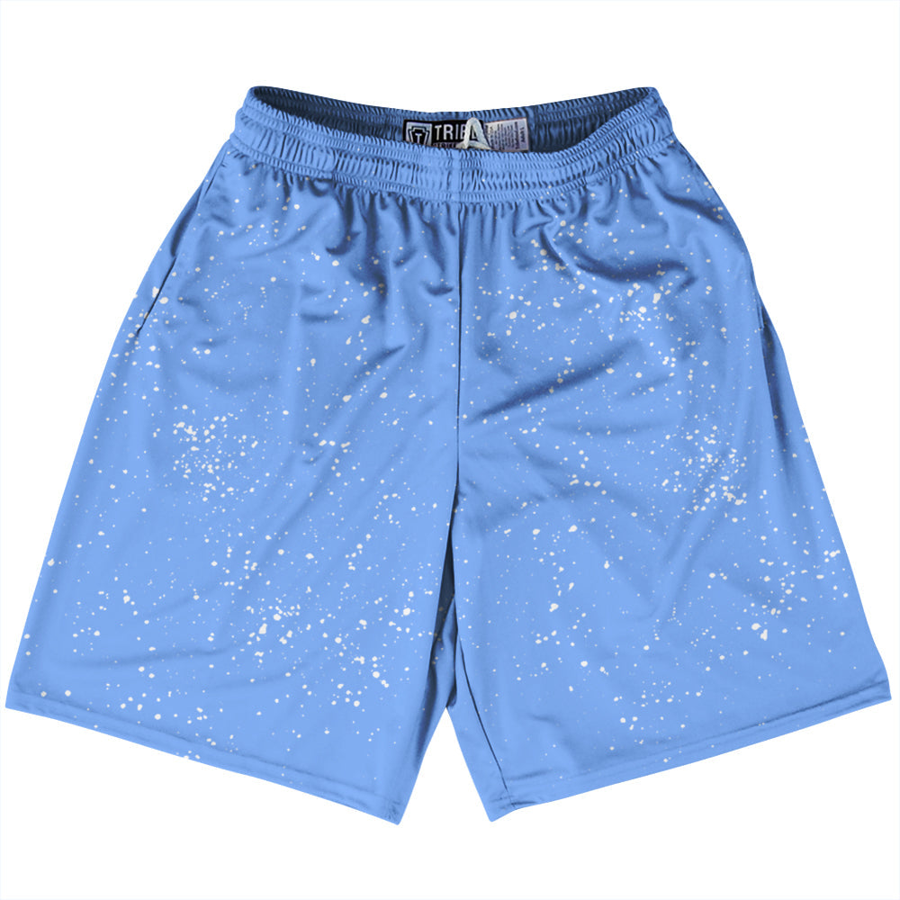 Super Fly Pattern Blue Carolina and White Lacrosse Shorts Made In USA by Tribe Lacrosse
