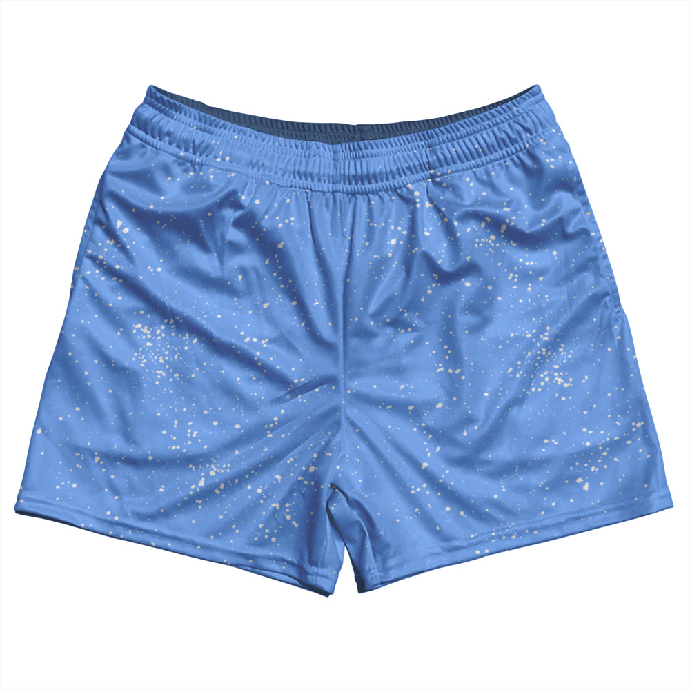 Super Fly Pattern Blue Carolina and White Rugby Shorts Made In USA by Tribe Lacrosse