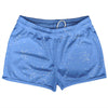 Super Fly Pattern Blue Carolina and White Shorty Short Gym Shorts 2.5" Inseam Made In USA by Tribe Lacrosse