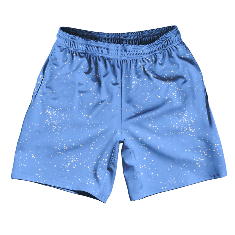 Super Fly Pattern Blue Carolina and White Soccer Shorts Made In USA by Tribe Lacrosse