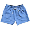 Super Fly Pattern Blue Carolina and White 5" Swim Shorts Made in USA by Tribe Lacrosse