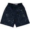 Super Fly Pattern Blue Navy Almost Black and White Lacrosse Shorts Made In USA by Tribe Lacrosse