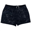 Super Fly Pattern Blue Navy Almost Black and White Shorty Short Gym Shorts 2.5" Inseam Made In USA by Tribe Lacrosse