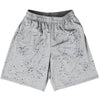 Super Fly Pattern Blue Navy And Grey Medium Basketball Practice Shorts Made In USA by Tribe Lacrosse