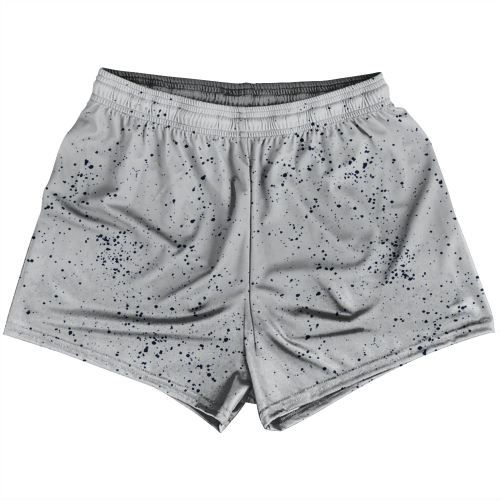 Super Fly Pattern Blue Navy And Grey Medium Womens & Girls Sport Shorts End Made In USA by Tribe Lacrosse