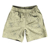 Super Fly Pattern Blue Navy and Vegas Gold Soccer Shorts Made In USA by Tribe Lacrosse