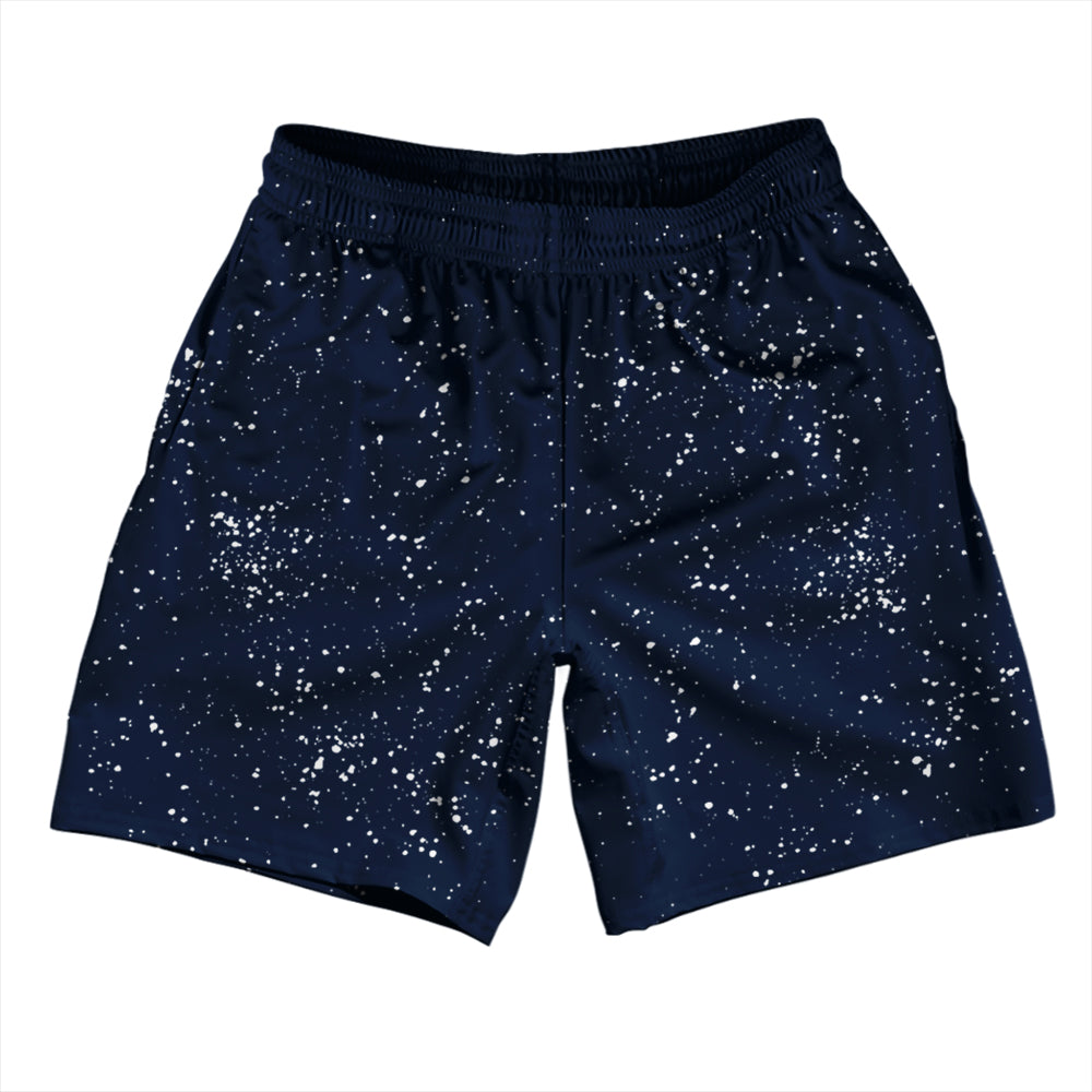 Super Fly Pattern Blue Navy and White Soccer Shorts Made In USA by Tribe Lacrosse