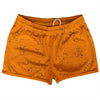 Super Fly Pattern Blue Royal and Tennessee Orange Shorty Short Gym Shorts 2.5" Inseam Made In USA by Tribe Lacrosse