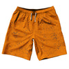 Super Fly Pattern Blue Royal and Tennessee Orange 10" Swim Shorts Made in USA by Tribe Lacrosse