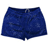 Super Fly Pattern Blue Royal and White Shorty Short Gym Shorts 2.5" Inseam Made In USA by Tribe Lacrosse