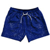Super Fly Pattern Blue Royal and White 5" Swim Shorts Made in USA by Tribe Lacrosse