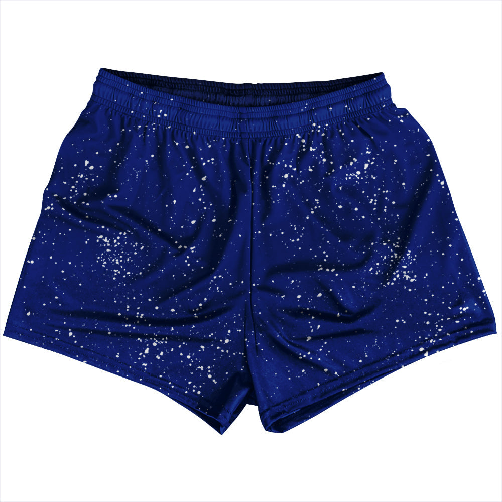 Super Fly Pattern Blue Royal and White Womens & Girls Sport Shorts End Made In USA by Tribe Lacrosse