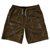 Super Fly Pattern Brown Dark and White 10" Swim Shorts Made in USA by Tribe Lacrosse