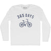 365 Days Bike Adult Cotton Long Sleeve T-shirt by Tribe Lacrosse