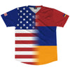 American Flag And Armenia Flag Combination Soccer Jersey Made In USA by Tribe Lacrosse