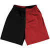 Black And Red Dark Quad Color Lacrosse Shorts Made In USA by Tribe Lacrosse