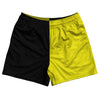 Black And Yellow Quad Color Rugby Shorts Made In USA by Tribe Lacrosse