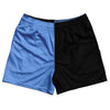 Blue Carolina And Black Quad Color Rugby Shorts Made In USA by Tribe Lacrosse