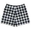 Blue Navy Almost Black And White Houndstooth Rugby Shorts Made In USA by Tribe Lacrosse