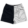 Blue Navy Almost Black And White Quad Color Rugby Shorts Made In USA by Tribe Lacrosse