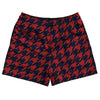 Blue Navy And Red Dark Houndstooth Rugby Shorts Made In USA by Tribe Lacrosse