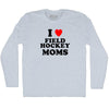 I Love Field Hockey Moms Adult Tri-Blend Long Sleeve T-shirt by Tribe Lacrosse