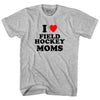 I Love Field Hockey Moms Adult Cotton T-shirt by Tribe Lacrosse