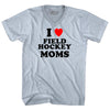I Love Field Hockey Moms Adult Tri-Blend V-neck T-shirt by Tribe Lacrosse