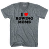 I Love Rowing Moms Adult Tri-Blend V-neck T-shirt by Tribe Lacrosse