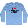 I Love Swimming Moms Adult Tri-Blend Long Sleeve T-shirt by Tribe Lacrosse