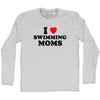 I Love Swimming Moms Adult Cotton Long Sleeve T-shirt by Tribe Lacrosse