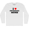 I Love Swimming Moms Adult Cotton Long Sleeve T-shirt by Tribe Lacrosse
