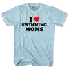 I Love Swimming Moms Adult Cotton T-shirt by Tribe Lacrosse