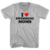 I Love Swimming Moms Adult Cotton V-neck T-shirt by Tribe Lacrosse