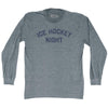 Ice Hockey Night Adult Tri-Blend Long Sleeve T-shirt by Tribe Lacrosse