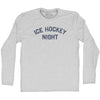 Ice Hockey Night Adult Cotton Long Sleeve T-shirt by Tribe Lacrosse